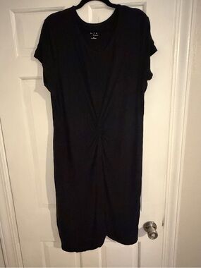 Maurices Black Midi Twist-Front Dress